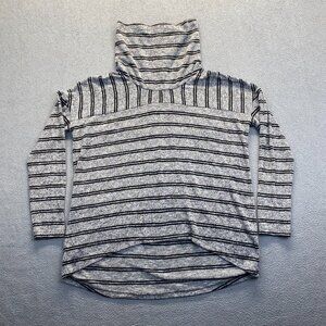 Lou & Grey Womens Top cowl neck knit pullover sweater size Small Striped